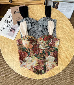 Haut court sexy pour femme, <span class=keywords><strong>corset</strong></span> d'été, débardeur jacquard, <span class=keywords><strong>camisole</strong></span>, soutien-gorge, vêtement d'extérieur, hauts <span class=keywords><strong>corset</strong></span> pour femme - Product Image 4