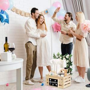 Placard de douche de bébé <span class=keywords><strong>en</strong></span> bois laqué avec poignée Panier de bébé <span class=keywords><strong>en</strong></span> forme de rectangle et <span class=keywords><strong>kit</strong></span> de tableau de lettres <span class=keywords><strong>en</strong></span> feutre Logo laser - Product Image 6