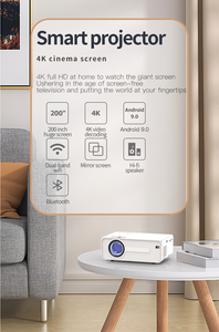 2023 New Cy500 1080P HD Xách Tay Chiếu Rạp Hát Tại Nhà Pocket <span class=keywords><strong>Mini</strong></span> Chiếu 640*480P 4K Video Android Wifi Thông Minh Máy Chiếu - Product Image 5