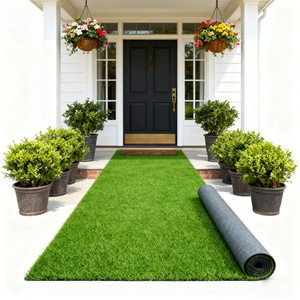 Césped Sintético Duradero, Alfombra de Césped Artificial Premium de 10 mm/60 mm, Pelo Suave <span class=keywords><strong>para</strong></span> Interiores/Exteriores, Jardín, Balcón, Patio, Paisajismo - Product Image 4