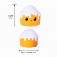 Nouveauté 2026 : Jouet Squishy Mignon en Forme de Cupcake, en Mousse PU Souple à Rebond Lent, Anti-Stress pour Enfants et Adultes