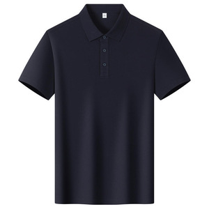Polo à manches courtes en coton antistatique pour homme, col classique, vêtements de travail d'été, gris, bleu, noir, marine, rouge, orange, 230g, 21 fils - Product Image 4