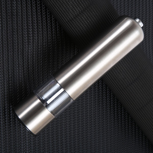 Wholesale Rechargeable Salt and <b>Pepper</b> Mill Black Stainless Steel Plastic Gravity Feature for Spices Box Packed - Product Image 2