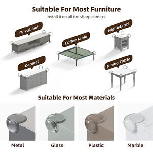Protector de esquina de bebé de alta calidad ángulo de prueba contra Protector de esquina de colisión con adhesivo para niños - Product Image 6