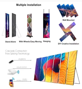 Led Poster penuh warna dalam ruangan iklan komersial layar cermin Led P2.5 modis Led tampilan Digital