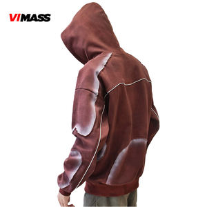 เสื้อสเวตเตอร์มีฮู้ดของผู้ชายโอเวอร์ไซส์ผ้าคอตตอน100% แบบกำหนดเอง - Product Image 2