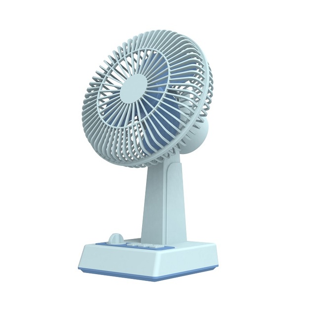 USB Desk Fan Portable Small Personal Table Fan 3 Speeds Mini Desktop Fan for Home Office Summer Travel Gifts Blue White
