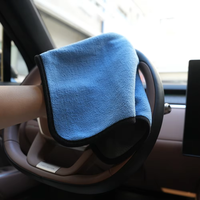 Serviette de nettoyage en microfibre de qualité supérieure 500 g/m², douce et moelleuse, très absorbante, en polaire corail, séchage rapide, pour voiture, idéale comme cadeau