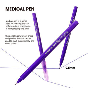 Custom Logo Surgical Tattoo Piercing Skin Marker Positioning Body Art <b>Pen</b> Skin Markers <b>Pen</b> Set With Rulers - Product Image 3