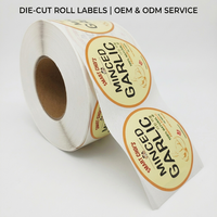 Étiquettes en rouleau imprimées pour produits alimentaires, résistantes à l'eau et à l'huile, pour pots de sauce à l'ail et condiments, autocollants d'emballage, étiquettes de produits à marque privée