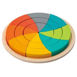 Jeu de construction <span class=keywords><strong>en</strong></span> quatre parties design pour bébé, blocs <span class=keywords><strong>en</strong></span> <span class=keywords><strong>bois</strong></span> avec plateau de rangement, jouets Montessori <span class=keywords><strong>Grimms</strong></span> <span class=keywords><strong>arc</strong></span>-<span class=keywords><strong>en</strong></span>-<span class=keywords><strong>ciel</strong></span> <span class=keywords><strong>en</strong></span> <span class=keywords><strong>bois</strong></span> - Product Image 1