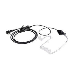 Écouteurs espions intra-auriculaires PTT à 2 broches cachés pour radio bidirectionnelle Kenwood TK240 TK340 TK350, tube acoustique, casque intra-auriculaire - Product Image 1