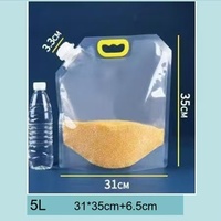 Pochette à bec verseur hermétique et résistante à l'humidité, sac transparent épais de qualité alimentaire pour le stockage des céréales et de la bière