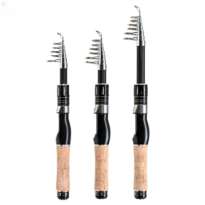 SNEDA Faux manche en bois <span class=keywords><strong>Mini</strong></span> canne à pêche rétractable Portable <span class=keywords><strong>extensible</strong></span> canne à pêche équipement de pêche canne à pêche - Product Image 1