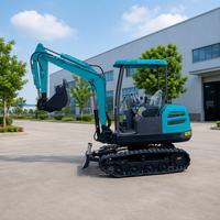 Mini-excavatrice hydraulique de 3 tonnes, moteur, pompe, chenilles en caoutchouc, micro-excavatrice compacte de 22 kW, machine de terrassement certifiée ISO CE