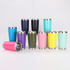 Vente en gros de gobelets isothermes de 20 oz pour l'extérieur, anti-fuite, avec logo personnalisé, pour café, bière, eau, mugs à double paroi avec paille - Product Image 3