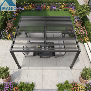 Pergola motorisée en aluminium imperméable, ouverture dynamique, toit de pergola en aluminium électrique, lamelles - Product Image 1