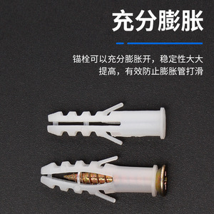 ท่อพลาสติกขยายตัวชนิดไนลอนแบบยาวพร้อมปีกสำหรับติดตั้งตู้บนผนัง - Product Image 4
