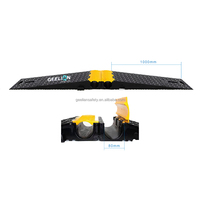 Rampe de protection robuste en caoutchouc pour câbles et tuyaux, 1M, 2 canaux, 80mm, pour grands tuyaux et fils, pont de protection pour allée