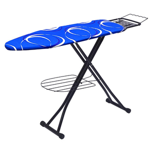 Tabla <span class=keywords><strong>de</strong></span> <span class=keywords><strong>Planchar</strong></span> <span class=keywords><strong>de</strong></span> Tamaño Completo <span class=keywords><strong>con</strong></span> Altura Ajustable, Soporte para Plancha, Estante <span class=keywords><strong>de</strong></span> Almacenamiento Inferior, Patas Antideslizantes, Plegable - Product Image 2