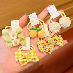 BPHNE per bambine e bambine con fiocco per capelli rosa principessa fascia di gomma anelli di gomma per bambini accessori per capelli - Product Image 1