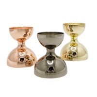 Verre doseur double embout en acier inoxydable, grande taille, pour vin, jigger, tasse à onces, design moderne et luxueux, 35/70 ml, tout-en-un