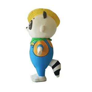 Costume de mascotte de raton laveur gonflable mignon pour la fête costume de dessin animé d'ours animal personnalisé costume de marche de défilé de ville pour la publicité