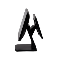 Vente chaude 15.6 "système de point de vente à double écran tactile POS et caisse enregistreuse point de vente noir restaurant supermarché point final de vente