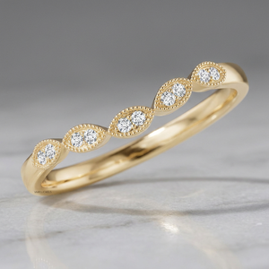 Bague de fiançailles et de mariage de luxe avec design feuille marquise, diamants de laboratoire taillés, or 10K 14K 18K, argent 925 935 - Product Image 1
