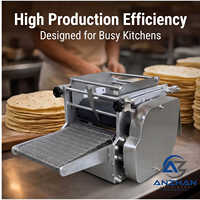 Ligne de production automatique de tortillas de maïs pour restaurants industriels, haute efficacité, en acier inoxydable, machine à tacos motorisée