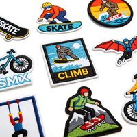 Patch brodé écologique de haute qualité pour l'arrière de vêtements, patch personnalisé pour chapeaux, vêtements, logo en forme de cœur, service OEM