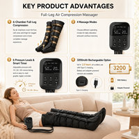 Masseur de jambes à compression d'air pour la circulation sanguine et le soulagement des varices, machine de massage des pieds et des jambes pour un sommeil réparateur