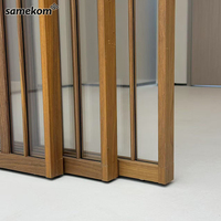 Porte en verre à cadre en aluminium à profil mince moderne Porte de séparation intérieure minimaliste