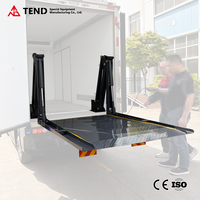 Plateforme élévatrice hydraulique à flèche de 500 kg en acier certifiée CE pour camions de transport