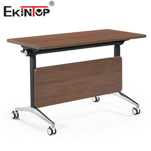 Ekintop, muebles de oficina y escritorio escolar para estudiantes, mesa plegable de acero, mesa plegable para sala de entrenamiento con ruedas - Product Image 3