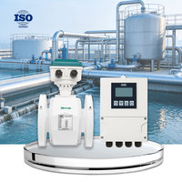 Medidor de Flujo Electromagnético Digital LCD con Precisión del 0.5%, Salida de Pulso 4-20mA/RS485 Modbus OEM IP65 para Medición de Agua y Líquidos