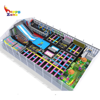 Centre de divertissement familial à fort potentiel de profit : Projet de parc de trampolines et parcours ninja avec fosse à mousse, conception personnalisée pour attraction de centre commercial