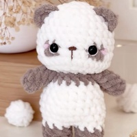 Nouveauté Amigurumi Panda jouet Crochet Mini peluche Panda poupée animaux personnalisés jouets en peluche