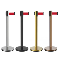 Poteau escamotable de barrière de ceinture de support de garde-corps de barrière de file d'attente d'aéroport pour le poteau de contrôle de foule
