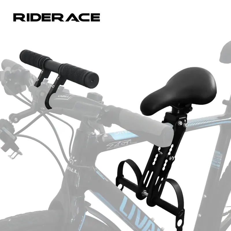 RIDERACE-Asiento de bicicleta de montaña montado en la parte delantera para niños, cojín suave y cómodo para SILLÍN de montaña, alfombrilla de liberación rápida ajustable, piezas para niños