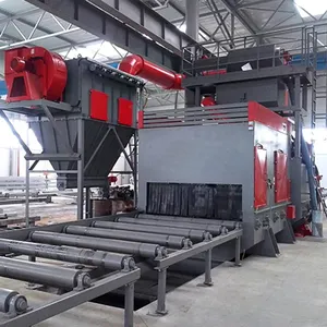 Shot Blasting Machine Roller Conveyor Type Steel Plate Shot Blasting And Painting Machine