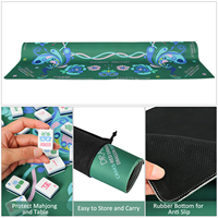 Tapete de Mahjong Plegable de Caucho Natural, Color Verde Oscuro, Estilo Americano de Lujo Moderno, Personalizable y Portátil para Entretenimiento de Póker
