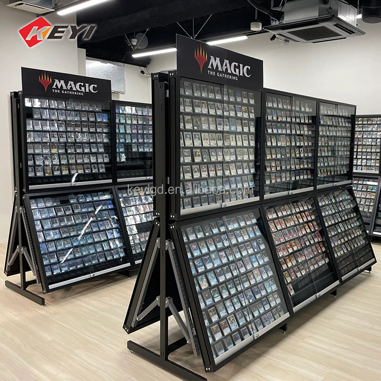 large card display case PATHER Trading Cabinet Complete with 2 keys and 2 acrylic side panels to further prevent theft 70 Ungraded - Card Display