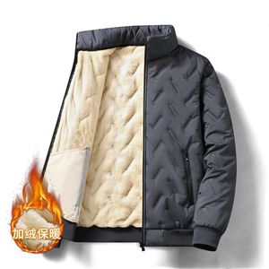 Chaqueta Bomber de Invierno para Hombre, Estilo Urbano, Cortavientos, Gruesa, Holgada, Talla Grande, Cuello Alto, Corazón 210 - Product Image 4