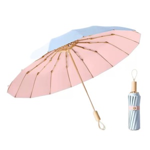 Paraguas Plegable <span class=keywords><strong>de</strong></span> 8 Varillas <span class=keywords><strong>de</strong></span> Alta Gama, Color Macaron, Protección Solar, Doble Uso, Venta al Por Mayor - Product Image 2