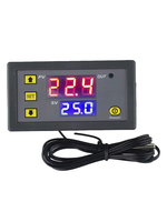 Kit de régulateur de température W3230 avec capteur de remplacement, relais et thermomètre LED 12V/24V/110V-220V