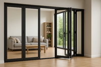 Porte pliante en aluminium avec rail, cloison gain de place pour cuisine, balcon, chambre, vente directe usine, taille personnalisée prise en charge