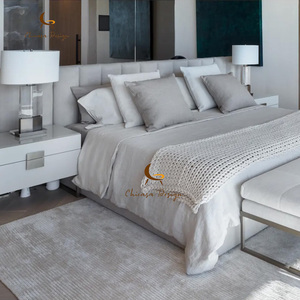 Italian Designer Leather Art Bed Modern Soft Style Light Luxury Double 1.8m for <b>Bedroom</b> Large Villa Apartment - Product Image 1