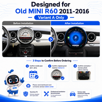Autoradio Android 15 de 11,8 pouces pour MINI R60 2011-2016 avec CarPlay sans fil et GPS pour la version ancienne, système de navigation multimédia