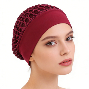 HZM-26064 Bonnet de sport pour <span class=keywords><strong>femme</strong></span>, respirant, ajustable, extensible, en polyester, pour usage quotidien - Product Image 6